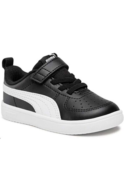 Puma Rickie AC PS 385836-11 Ortopedik Çocuk Spor Ayakkabı SİYAH-BEYAZ