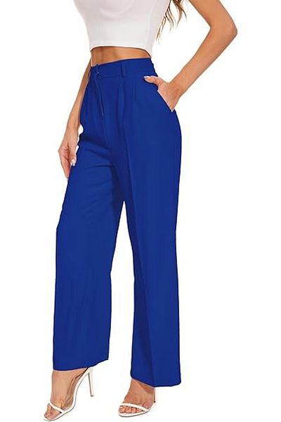 OEM Pantaloni largi pentru femei, talie înaltă elastică, pantaloni de lucru lungi și drepți, pantaloni de afaceri, pantaloni largi