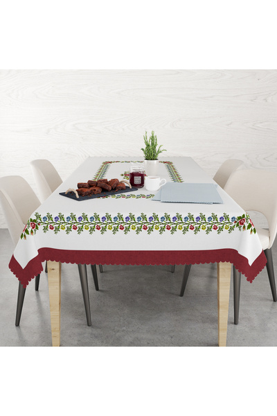 yok yok evim eve dair her şey KANAVICE SARMAŞIK GÜLERS مفرش طاولة بدون قلق بت...