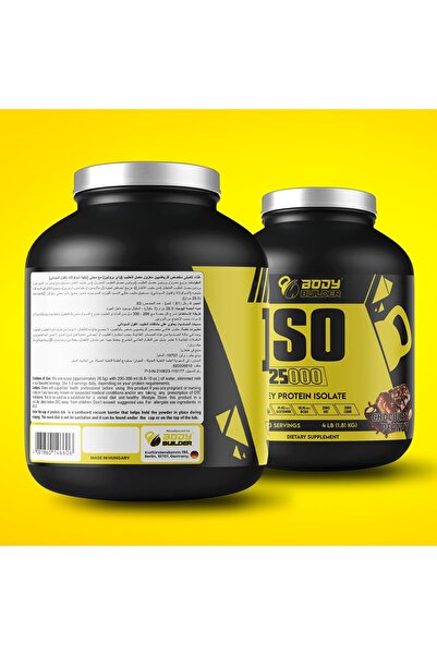 Body Builder Iso 25000, Whey Protein Isolate, Zero Sugar, Zero Carbs, Chocolate Peanut, 4 Lb