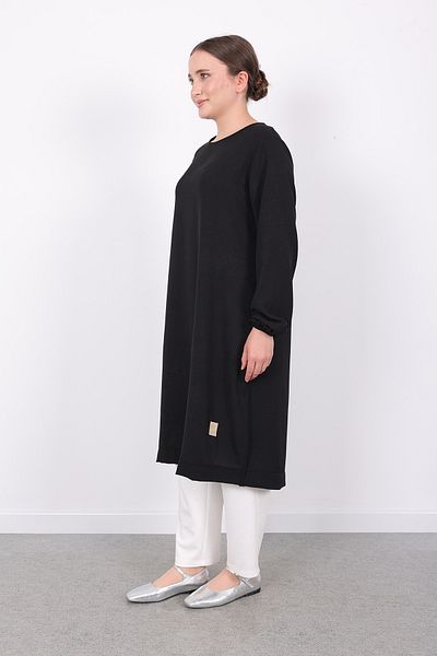 Linvey Women's Daily Comfortable Stylish Kraş Ayrobin Long Sports Tunic with Elastic Sleeves