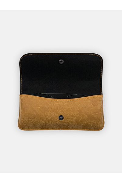Milleniva Recipient pentru ochelari retro bronzat cu capac plat - husă