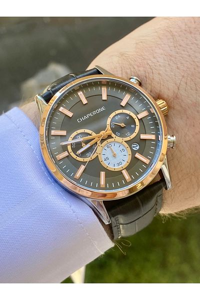 Reward Original Leather Cord Men's Wristwatch with Bracelet Combination