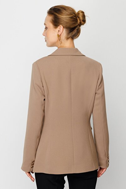 Ekol Γυναικείο μπουφάν με τσέπη 4011 Camel