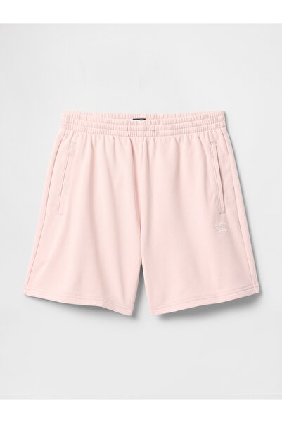 GAP Kadın Pembe Vintage Soft Gap Logo Fransız Havlu Kumaş Şort