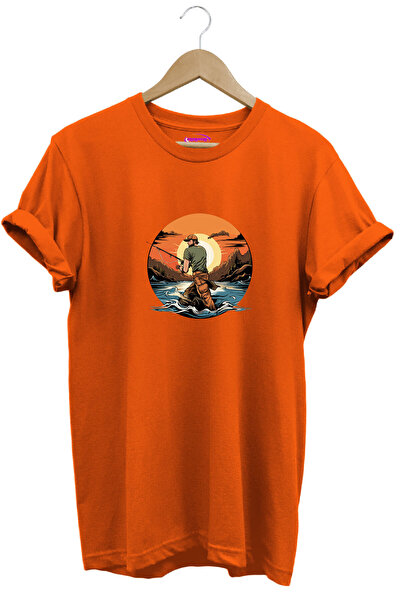 onsrawear Tricou de bază din bumbac 100% imprimat cu peisaj marin, pentru pes...