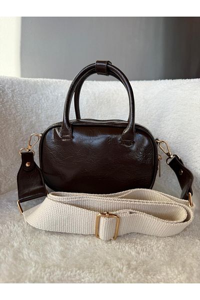 emelimin Velora Model Bitter Brown Women's Hand and Shoulder Bag