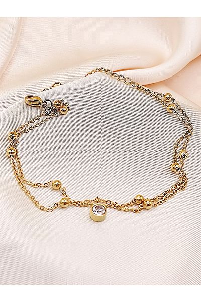 celisia Women's Double Chain Anklet – Eye Catching