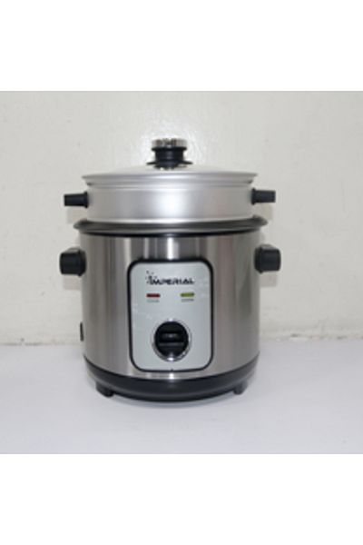 BİNDAWOOD IMPERIAL RICE COOKER 1.8L , 700W , GLASS LED , GRAY