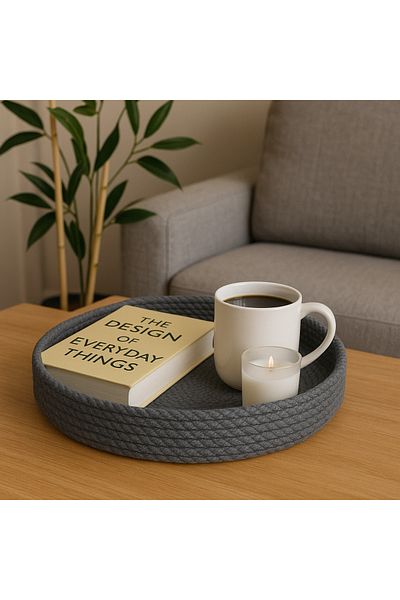 ÖRGÜM Basket Decorative Organizer Organizer 25X5 cm