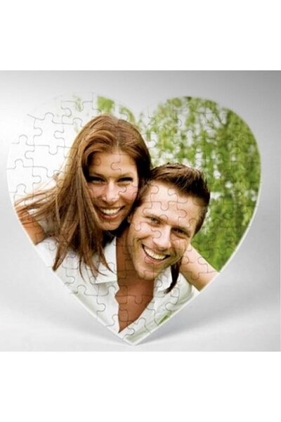 Sevilla Kişiye Özel Fotoğraflı Kalp Puzzle Yapboz Eğitici Ve Eğlenceli Hediye