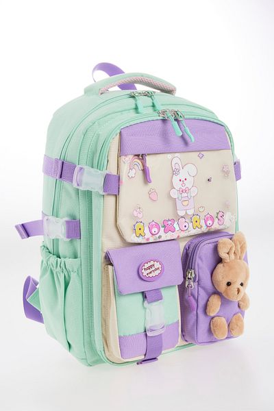 Roxbros Korean Style Rabbit Child Figured 180 °   Full Opening Primary School Backpack Girl's School Bag