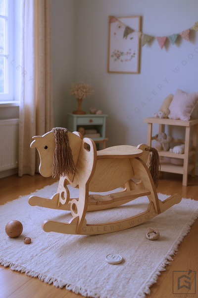 Galery Wood Ahşap Sallanan At-ayak Destekli-yeni Model