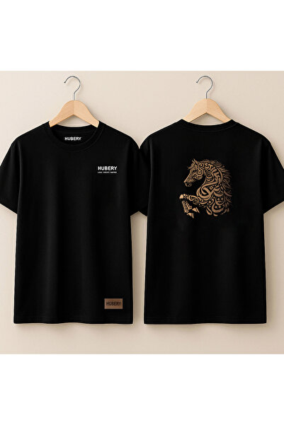 Rabia Yıldız TRICOU BĂRBĂTESC RELAXAT CU IMPRIMEU - CU MODEL BRONZAT ȘI IMPRI...