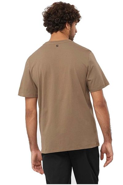 Salomon Ανδρικό T-Shirt LC 2219200   - Γραφικό SS Tee, Καφέ