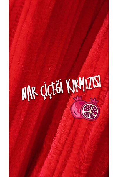 hobidaşım Şönil Nar çiçeği Kırmızısı 30 cm 20 li 1 Paket Tüylü Tel Peluş Tel ...