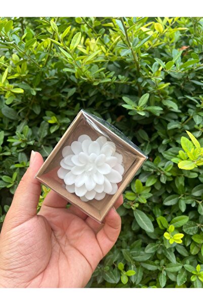 aralmini 12 Adet Kraft Kutulu Lotus Çiçeği Mum, Hediyelik, Nişan, Düğün, Sünn...