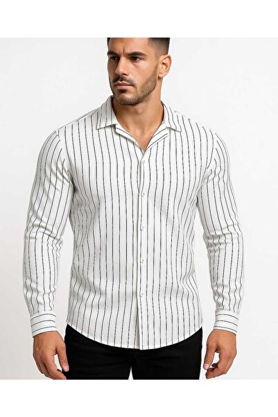 ALİ.COM Beyazkrep2025 Новий сезон Сорочка з довгими рукавами