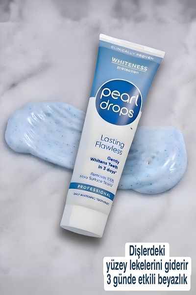 Pearl Drops Lastıng-2 Pieces Whitening Toothpaste with Calcium - Anti-Age, Stain Remover, Effective in 3 Days 75ml