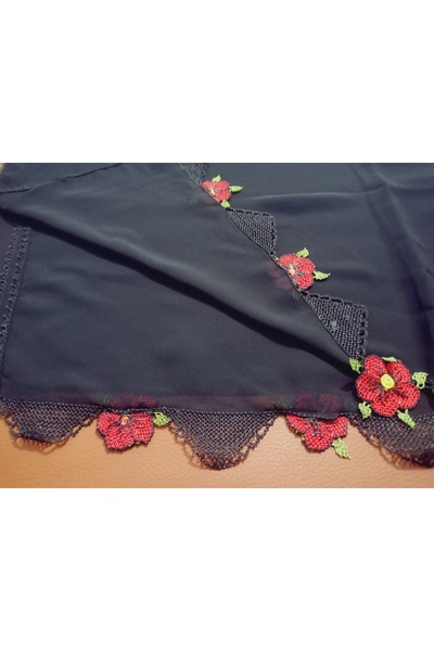 hoaryage Ручна робота Важка вишивка голкою Накидка для молитви, накидка для мевлюту, накидка для імамського шлюбу Креп-тканина