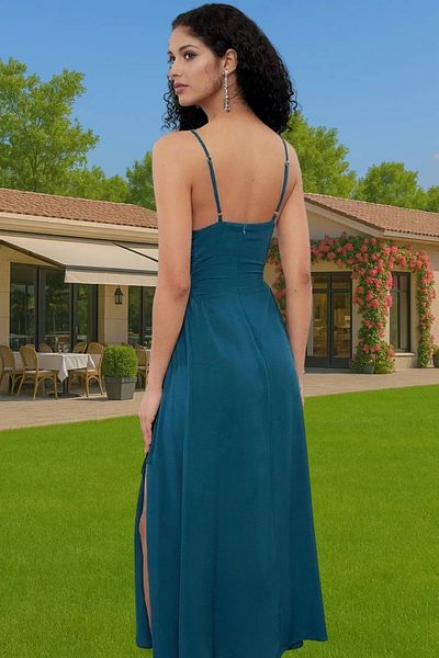 PayBuy Stylish Maxi Dress V-Neck Sleeveless Woven Viscose Beach Dress Special Design Modern Style Durable Material