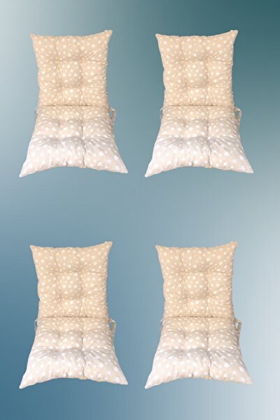 MoMMe Sırtlı Sandalye Minderi 4'lü Kombin