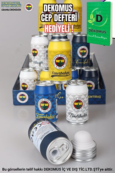 Fenerbahçe "DEKOMUS CEP DEFTERİ HEDİYELİ" LİSANSLI "TEKLİ" COKE TASARIM SİLGİ...