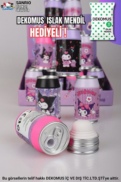 kuromi "Dekomus Wet Wipes Gifted" Licensed "Single" Coke Design Pencil Sharpener with Eraser