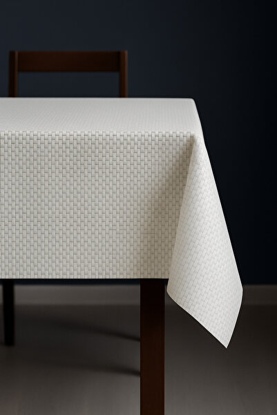 Soft Kare مفرش طاولة فاخر من القماش المشمع المطلي بطبقة شفافة من مادة PVC مقاوم للماء وقابل للمسح ومتين