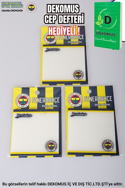 Fenerbahçe "DEKOMUS ДЖОБЕН БЕЛЕЖНИК С ПОДАРЪК" ЛИЦЕНЗИРАН "ЕДИНЪЧЕН" ПРОЗРАЧЕН ПОСТ-ИТ ЛИСТ 50 ЛИСТА