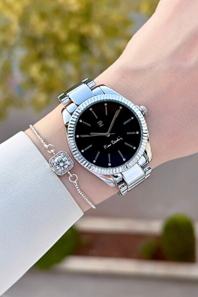 Pierre Cardin Gri Siyah Renk Ayarlanabilir Kordonlu 36 mm Kadın Kol Saati