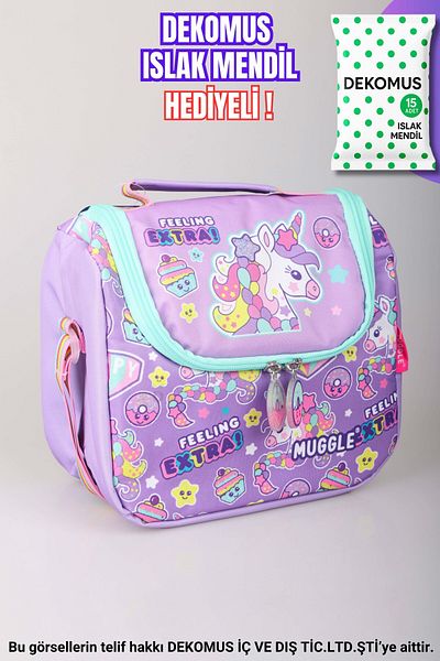 MUGGLE "Dekomus Wet Wipes Gifted" "Unicorn Collection" Thermos Lunch Box