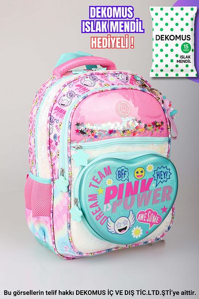 MUGGLE Special Design with Dekomus "The Power of Pink Love Collection" Large Size School Bag