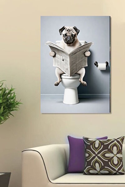 Generic Brand AMUZANT WC TOALETĂ UMOR CÂINE BAIE WC DECOR DE PERETE ORNAMENT ...