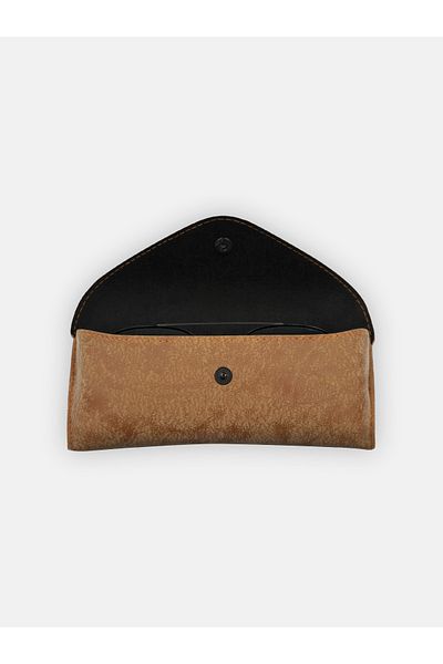 Milleniva Recipient pentru ochelari retro bronzat cu capac plic - husă