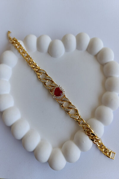 Birmem Aşkın Rengi: Kırmızı Kalp Detaylı Şık Ve Dikkat Çekici Paslanmaz Çelik...