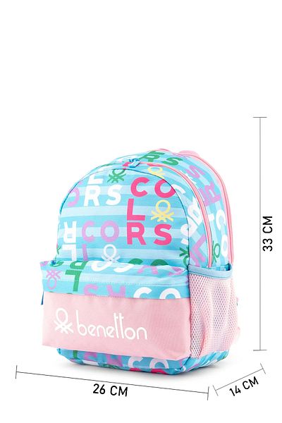 United Colors of Benetton . Letter Printed Girl's Kindergarten Bag