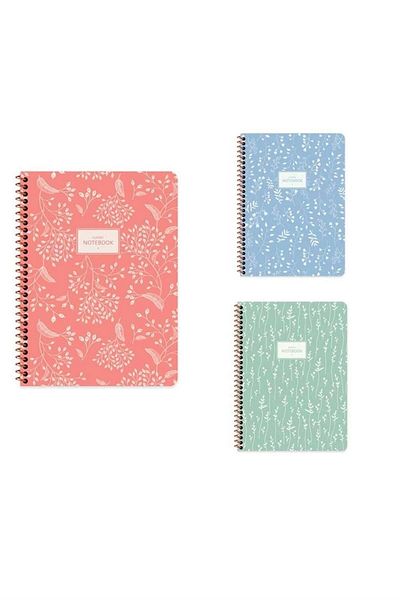 KESKİN COLOR 17x23 cm80 YpCardboard KpSprLined Pastel Flora Notebook384941-99