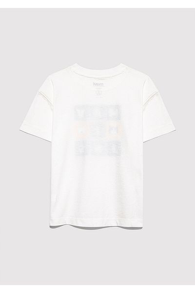 Mavi Jeans Printed White T-Shirt Loose Fit / Loose Relaxed Fit 7610366-70057