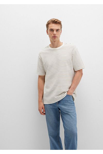 Mavi Brown Striped T-Shirt Loose Fit / Loose Relaxed Fit 0612831-71816