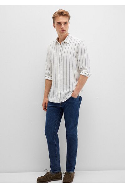 Mavi Striped White Shirt Regular Fit / Regular Cut 0211712-90938