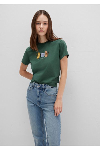 Mavi Cat Printed Green T-Shirt Semi Slim Fit / Semi Slim Fit 1613472-71924