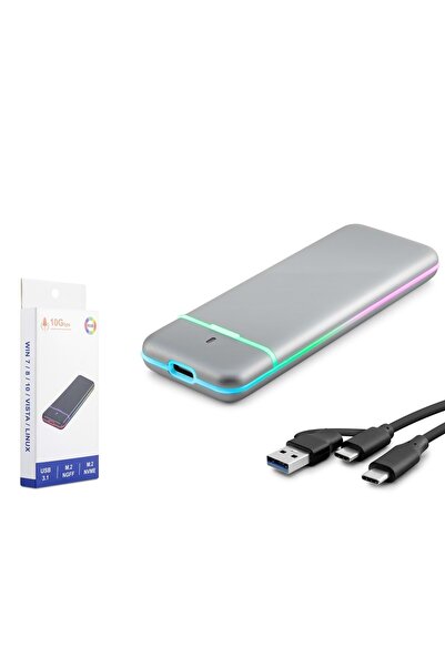 HADRON HDX1774 M.2 NVMe/NGFF Harici SSD Kutusu USB/Type-C 10 Gbps Çift Arabir...