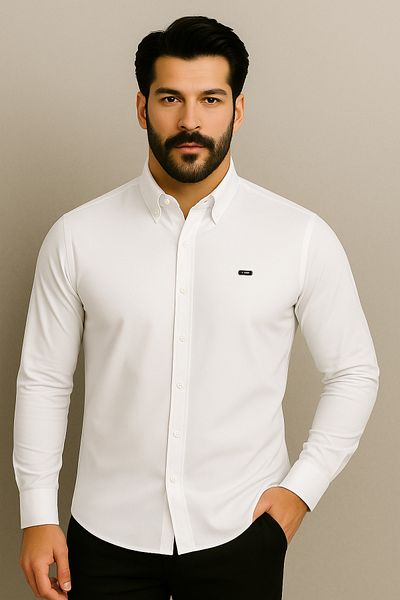 Artı1 Slim Fit Μακρυμάνικο Εύκολο Σιδέρωμα Απορροφητικό Ιδρώτα Αναπνεύσιμη Υφή Ανδρικό πουκάμισο Four Seasons