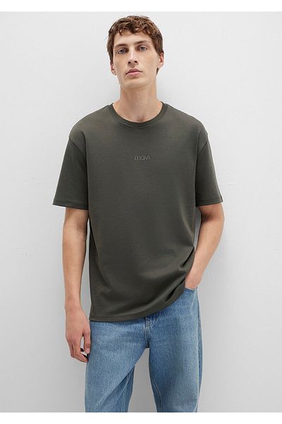 Mavi Printed Khaki T-Shirt Loose Fit / Loose Relaxed Fit 0613102-71553