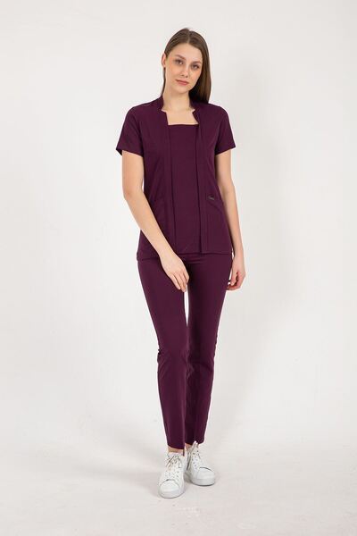 Onur Forma Square Collor Kadın Takım - Mürdüm