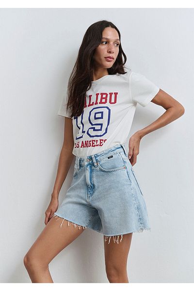 Mavi Pantaloni scurți Millie 90s albastru deschis 1458989752