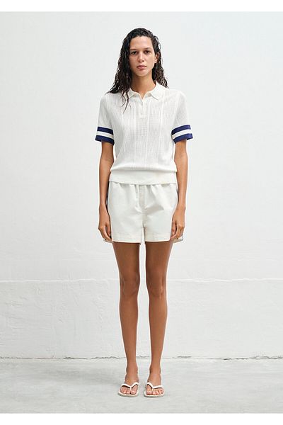 Mavi Λευκό Πλεκτό Polo Regular Fit / Normal Cut 1710750-620