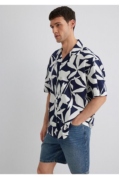 Mavi Τυπωμένο μπλε πουκάμισο Loose Fit / Loose Casual Cut 0211533-89921