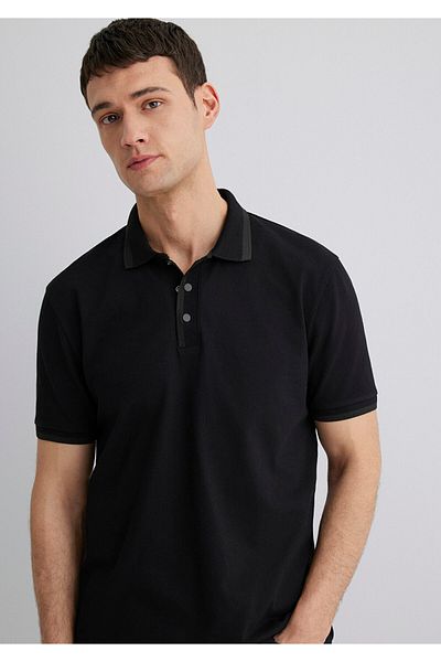 Mavi Μαύρο μπλουζάκι Polo Regular Fit / Normal Cut 0612650-900